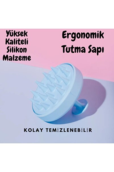 EUROLUXE Pieptene pentru șampon pentru masajul scalpului din silicon, perie p...