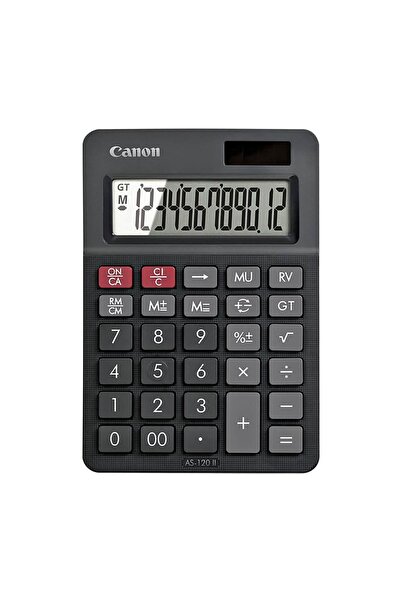 Canon As-120 Ll 12 Hane Masa Üstü Hesap Makinesi Siyah