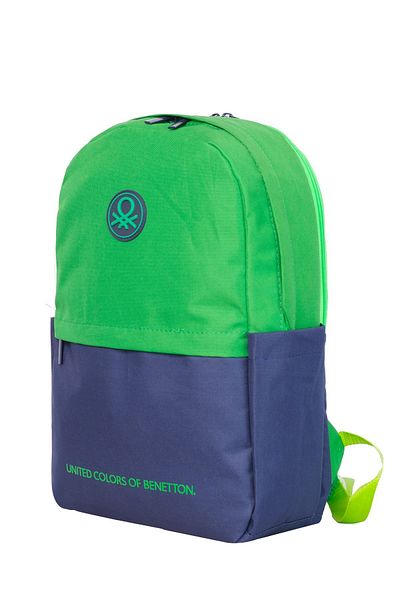Benetton Boy's Backpack Baggy Mood Tie-dye Transition - Green Navy Blue 12993