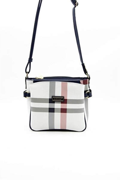 Silver Polo Laci Nv884 - Geantă albă pentru femei