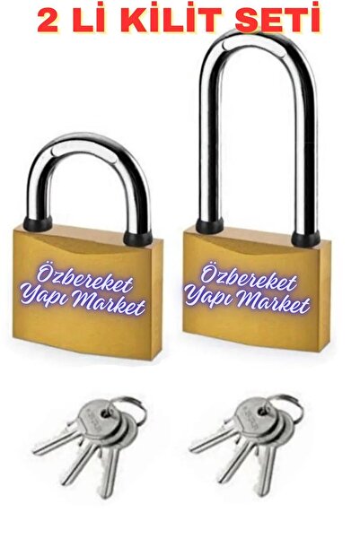 özbereketyapimarket 2'li Kilit Seti- Bot Ve Çanta Kilidi - Asker Malzemeleri - Dolap Kilit - Yurt Kilidi Asma Kilit Seti