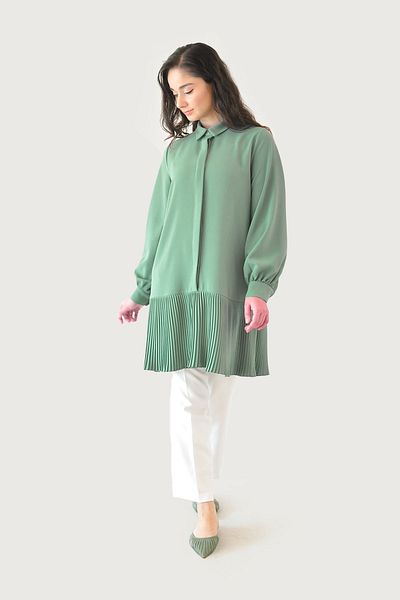 Rukayyel Nova Pleated Tunic - Green