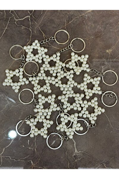 ANAHTARLIKCIM Yıldız Anahtarlık- İnci Anahtarlık- Yıldız İnci Anahtarlık- 12 ...