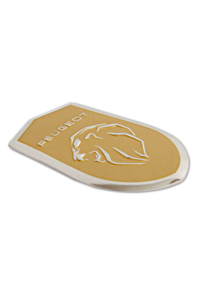 GARDENAUTO Peugeot Logo New Rigging - 3d Metallized Aluminum Sticker 2 Pieces Embossed Labels 3cmx4,5cm