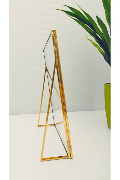 YıldızDesign 25 x 20 cm Gold Masaüstü Fotoğraf Çerçevesi Masa İçin Cam Fotoğr...