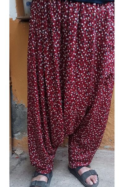 MEŞHUR ŞALVARCI PELİN Mother and Daughter Flower Patterned Combination Shalwar - Single Fiytı