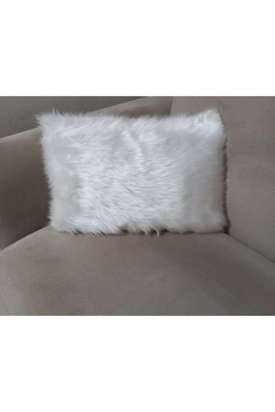 Lostello Home Față de pernă dreptunghiulară de pluș-alb-35*50