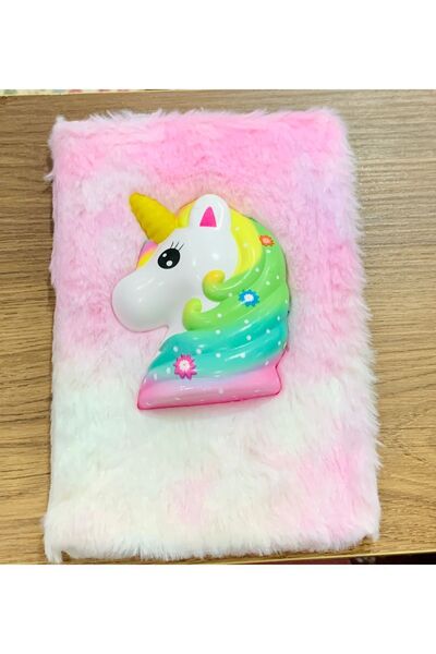 Meyra Accessories 1 buc. Caiet drăguț din silicon cu dungi, caiet de pluș cu ...