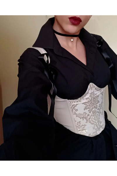 Pinn Women's Vintage Waist Corset with Gold Detail