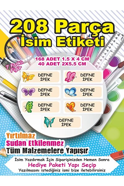 LİPYOS Etichetă școlară Etichetă pentru caiet de creion Etichetă personalizat...