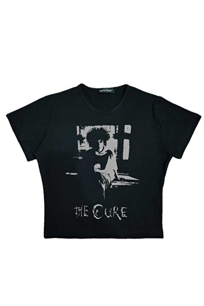 MAYDAY CULTURE تي شيرت نسائي ذو رقبة دائرية وخصر قصير مطبوع