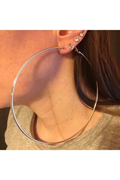 TakıConcept Büyük Halka Kadın Küpe Gümüş