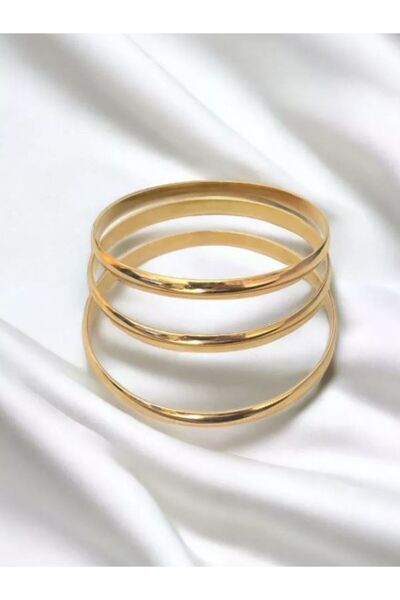 Myra Ajda Model Oval Gold Altın Kaplama Çelik Bileklik