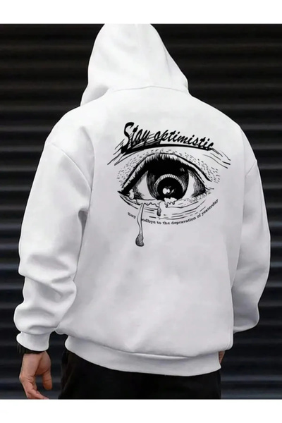 npLStore Великий розмір унісекс худі з капюшоном і принтом Stay