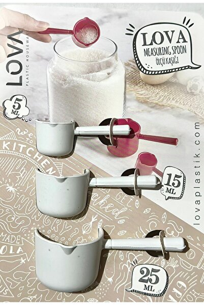 Lova 3 Boy Ölçü Kaşığı Seti ( 5 - 15 - 25 mL)