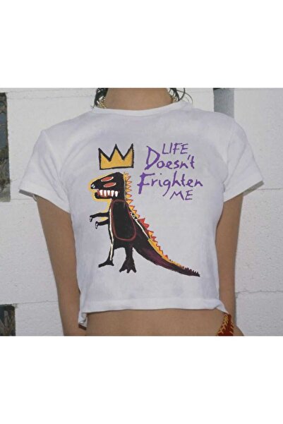 MAYDAY CULTURE Γυναικείο μπλουζάκι με στάμπα με λαιμόκοψη σε μήκος μέσης