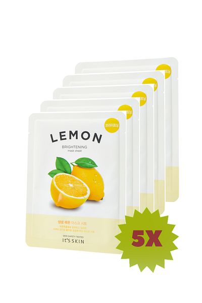 It's Skin Lemon Essence 5-Piece Face Care Mask - the Fresh Sheet