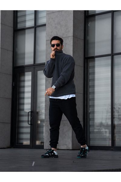YONEZ MODA Thessaloniki Model Half Zippered Knitwear Sweater