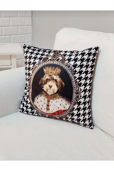 KIRLENT EV Cockapoo Prince Goose Feet Pattern Throw Pillow Cover