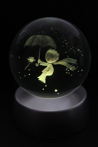 moryconcept Cam Küre Küçük Prens Model Standlı Işıklı