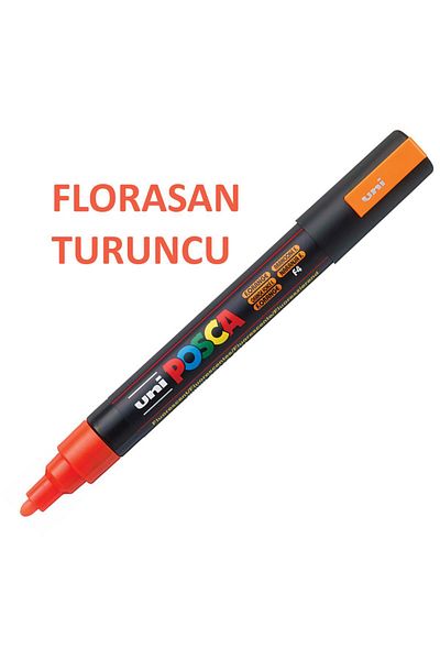 Uni Orange Posca Fluorescent Marker - 5m (1.8-2.5mm)