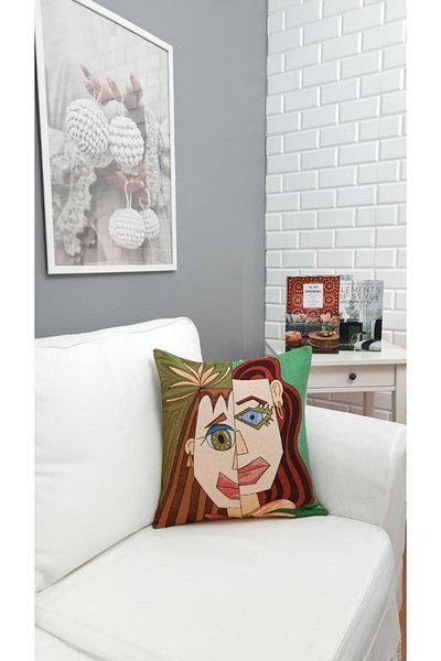 KIRLENT EV Woven Tapestry Two Faces Throw Pillow Case