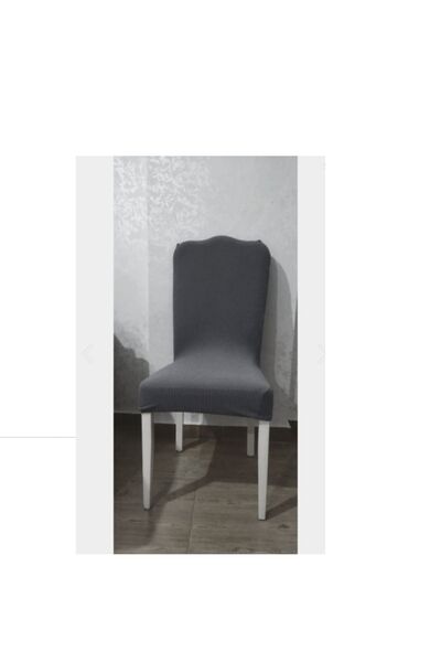 LÇH Kareli Likralı Lüx 6'lı Sandalye Kılıfı