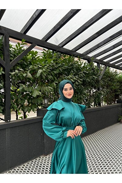 By Atelier ΒΡΑΔΙΝΟ ΦΟΡΕΜΑ CINDY PETROL GREEN