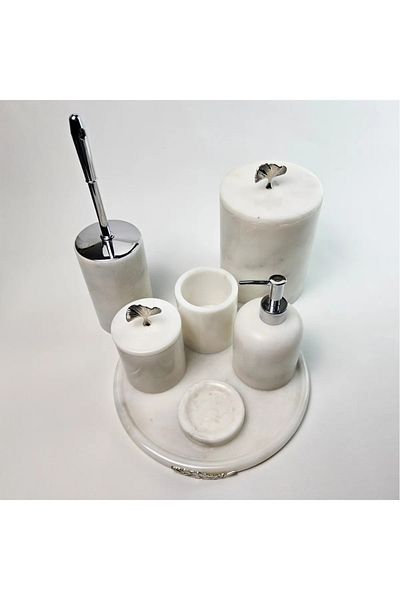 ege gross White Marble Bathroom Set 7Li/Marble Bathroom Set