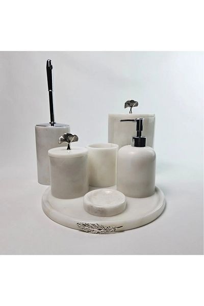 ege gross White Marble Bathroom Set 7Li/Marble Bathroom Set