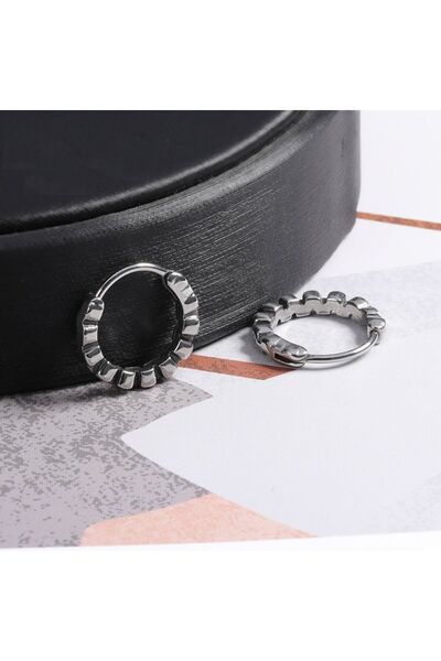 Viking Special Design Hoop Stainless & Tarnish Resistant Gothic Steel 316L Earrings