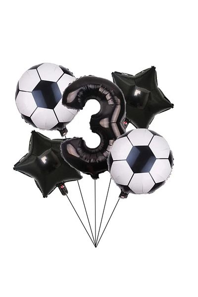 DÜVENCİ TİCARET Age Balloon Set - Black Number Folly