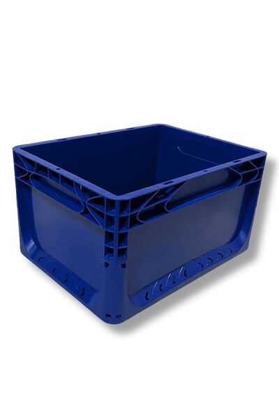 ALPBX 1.kalite Mavi Plastik Kasa 40x30x22 Cm - Kokusuz Sağlam Plastik Kutu 21...