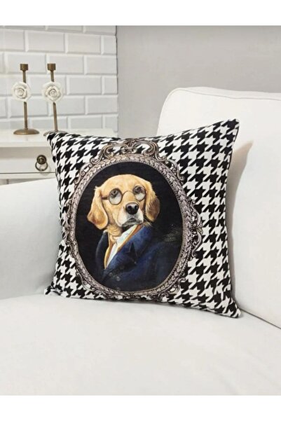 KIRLENT EV Dog Golden Professor Goose Foot Pattern Throw Pillow Case