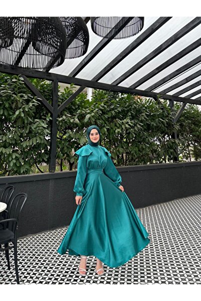 BYATEİLER ΒΡΑΔΙΝΟ ΦΟΡΕΜΑ CINDY PETROL GREEN