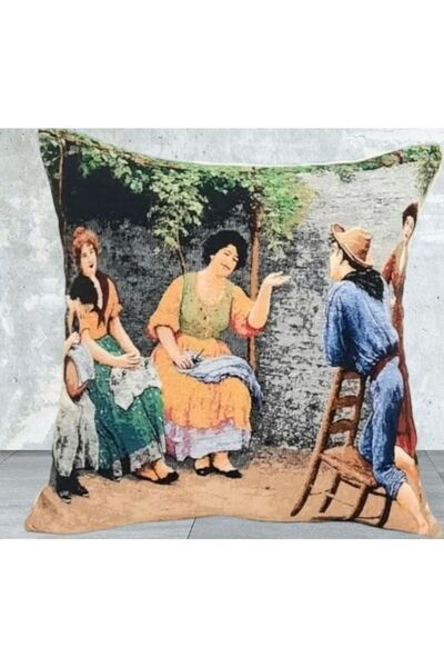 KIRLENT EV Tapestry Woven Vintage Throw Pillow Case