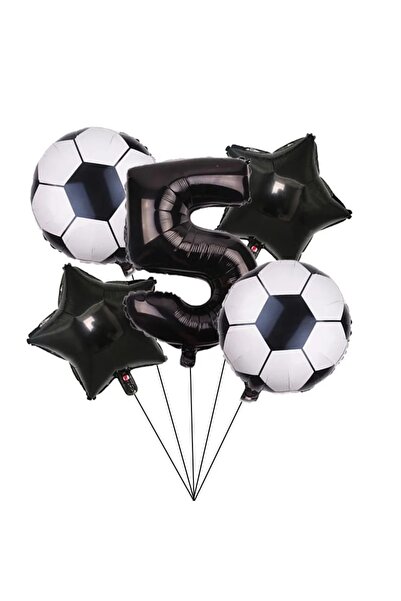 DÜVENCİ TİCARET Σετ Μπαλόνια Γενεθλίων - Μαύρο με Αριθμούς και Σχέδια