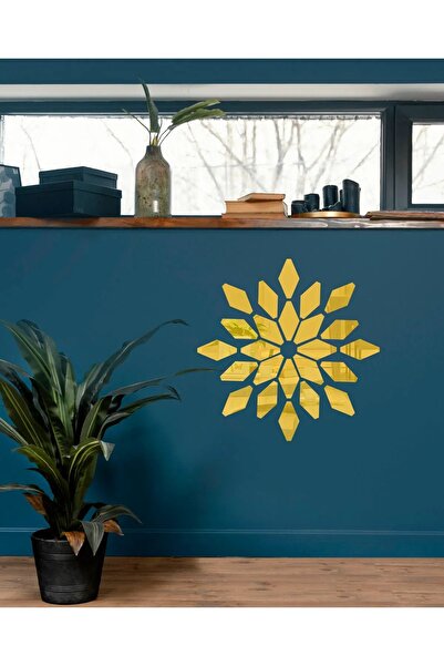 demdekor Diamond Pleksi Dekoratif Antre Banyo Süs Mozaik Ayna Gold 100 Adet (...