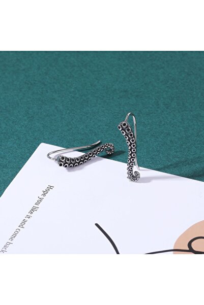 Viking Vintage Ear Cuff - Octopus Dull Design, Nail-Proof, 316L Steel Earrings