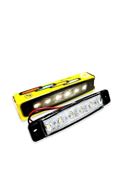 Sanel 6 Ledli Beyaz Parmak Led 12v Lamba Basamak Aydınlatma 12v