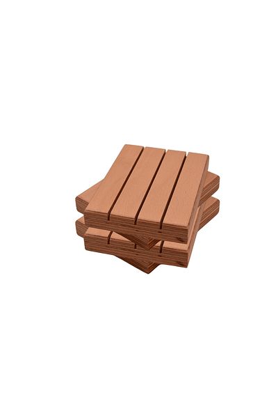 t tun's woods 4 τμχ Ξύλινη θήκη σαπουνιού - 13cm x 10cm x 2cm Πλάτος και Πάχος Οξιά Marine
