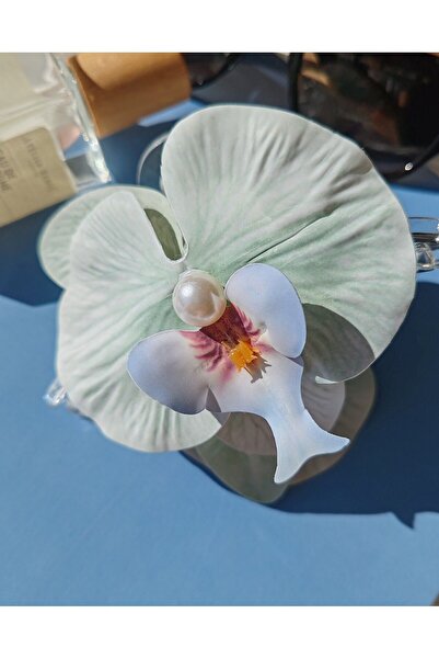 İLKYAZ AKSESUAR Aloha Orchid Flower Patterned - Elegant Summer Peg Buckle