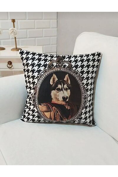 KIRLENT EV Alaska Prince Dog Goose Foot Pattern Throw Pillow Cover