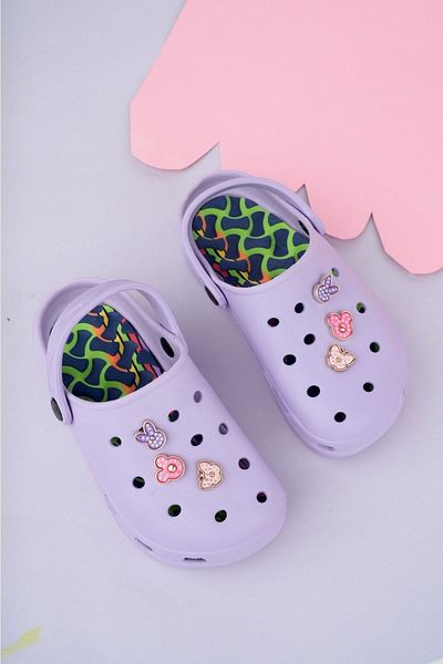 PLN SHOES Massage Sole High Scale Stone Children's Slippers Cross