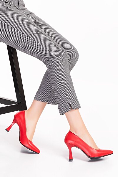 FOLLOWIN Női piros hegyes orrú, serleg sarkú tűsarkú cipő