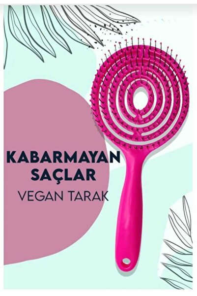 SEVRU Επαγγελματική τρισδιάστατη βούρτσα μαλλιών - Ευέλικτη, ροζ οβάλ χτένα μαλλιών