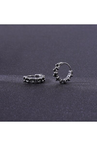 Viking Unisex Gothic Design Biker 316L Hoop Stainless Anti-Tarnish Earrings