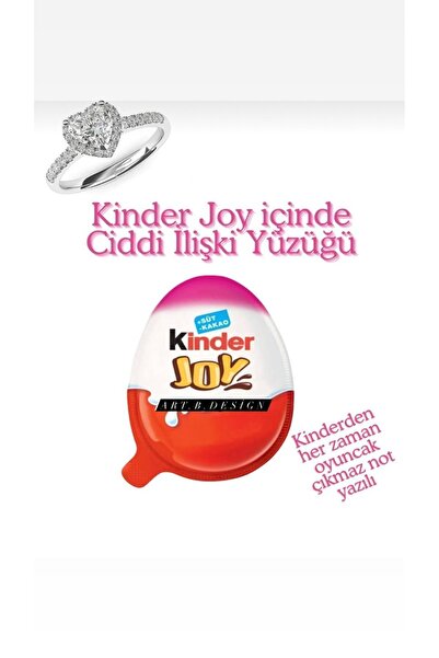 ArtBDesign Beyaz Ciddi İlişki Yüzüklü Kinder Joy