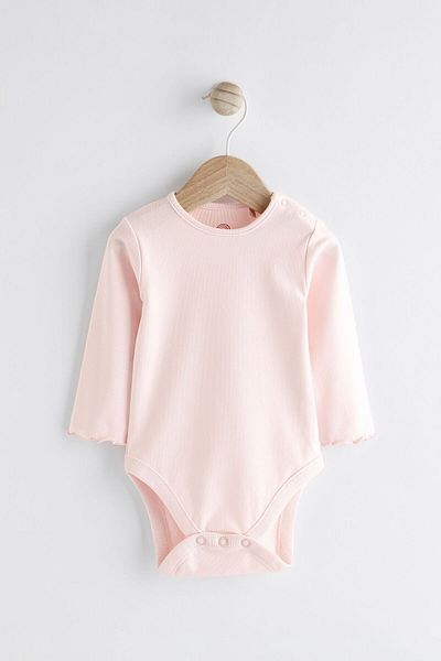 Next Baby Purple Flower Patterned Salopet Body and Bodysuit - 100% Cotton Set of 2