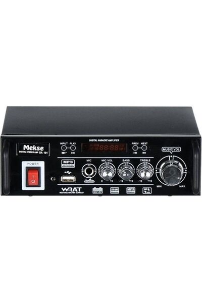 MEKSE UA-101 30W RMS Stereo Bluetooth Şarjlı 12V Özellikli Amfi